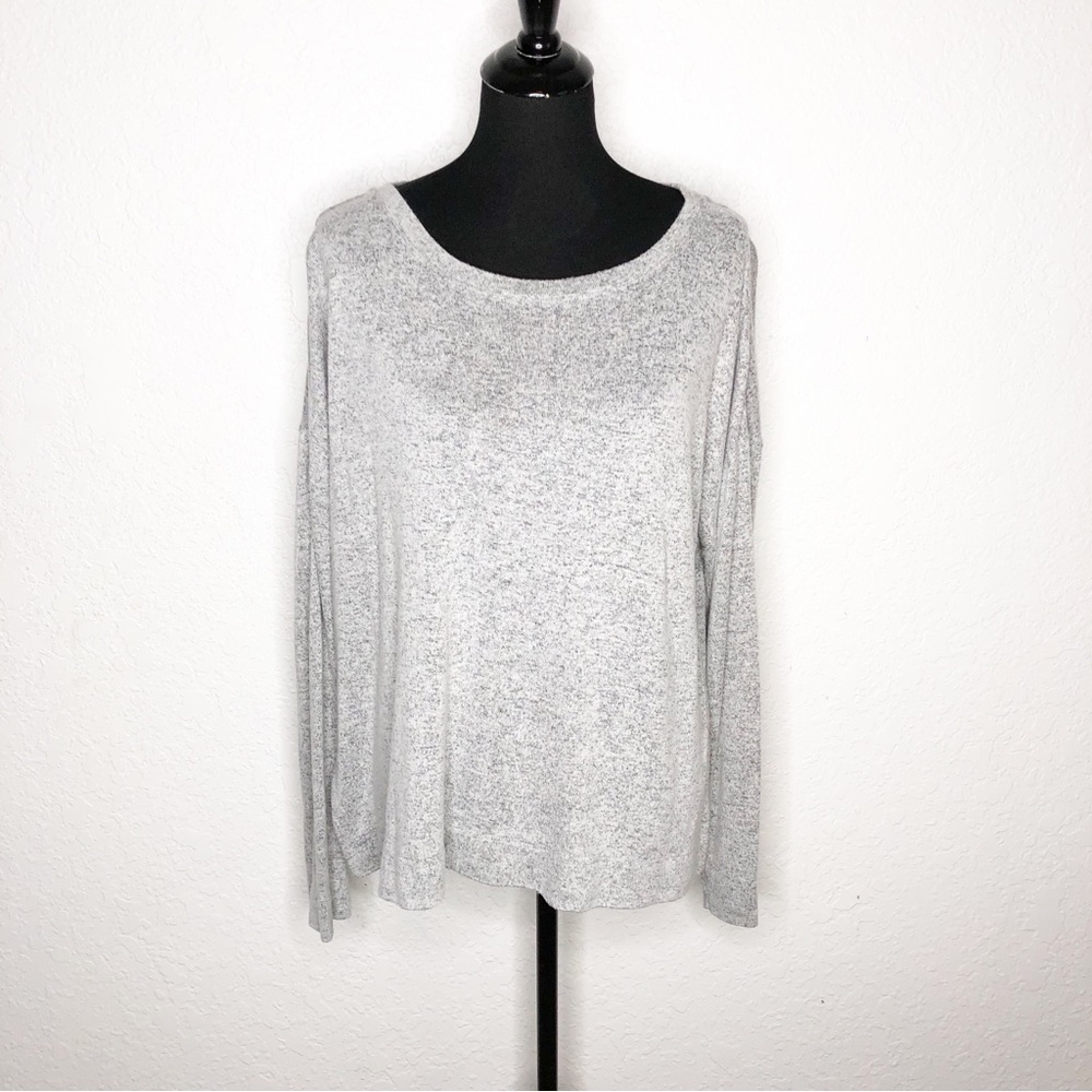 Tommy Bahama‎ Island Soft light gray marled knit top size Extra Large XL